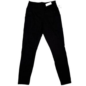 NEW Maurice's Black Workout Leggings Pockets Womens Size Small High Rise Regular